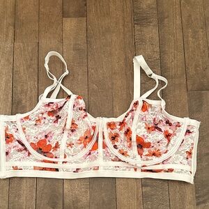Torrid Curve Size 3X Sheer Floral Lace Women's Bra